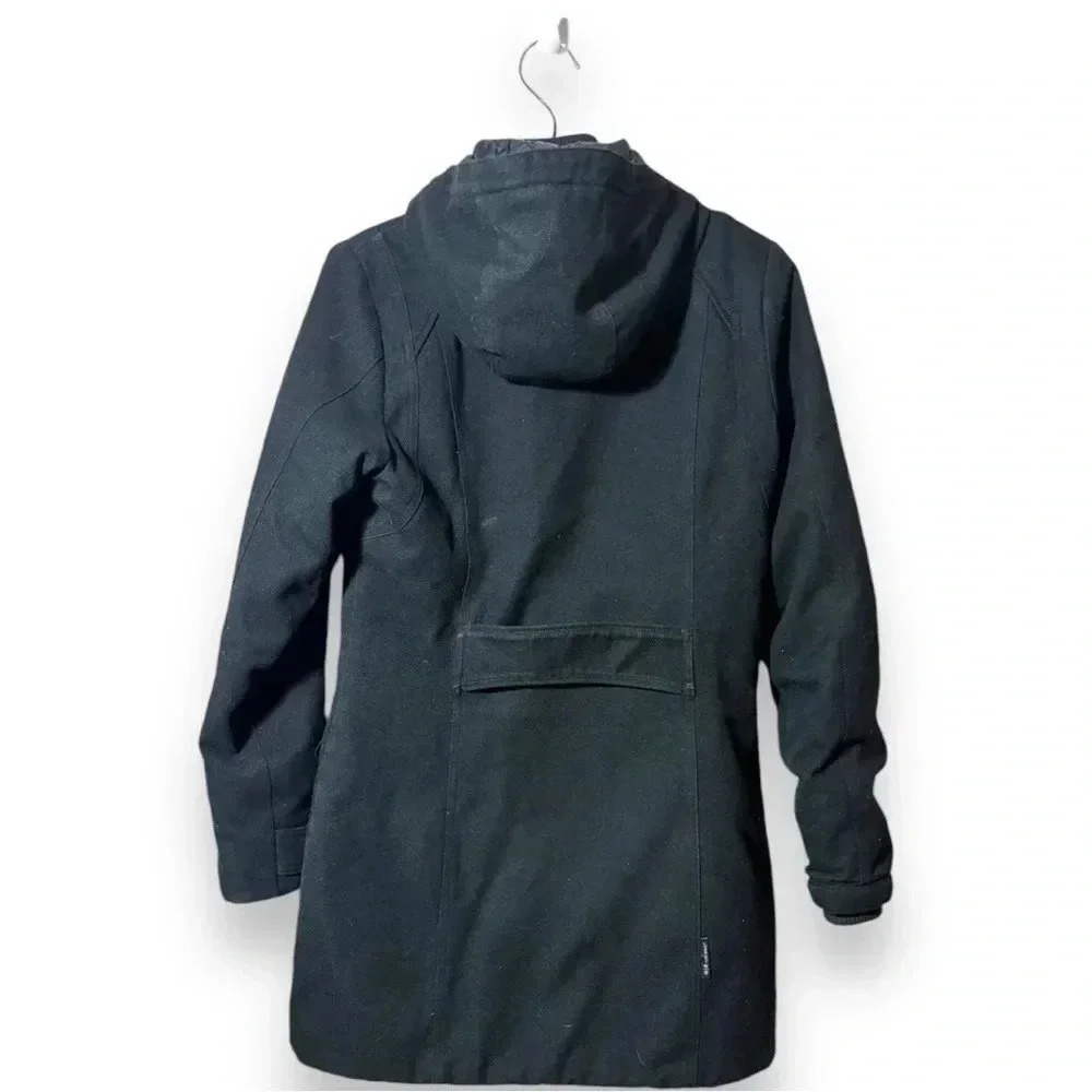 Merrell Women’s Opti-Warm Toggle Closure Black Sm Hooded Mid Length Duffel Coat - Picture 8 of 16